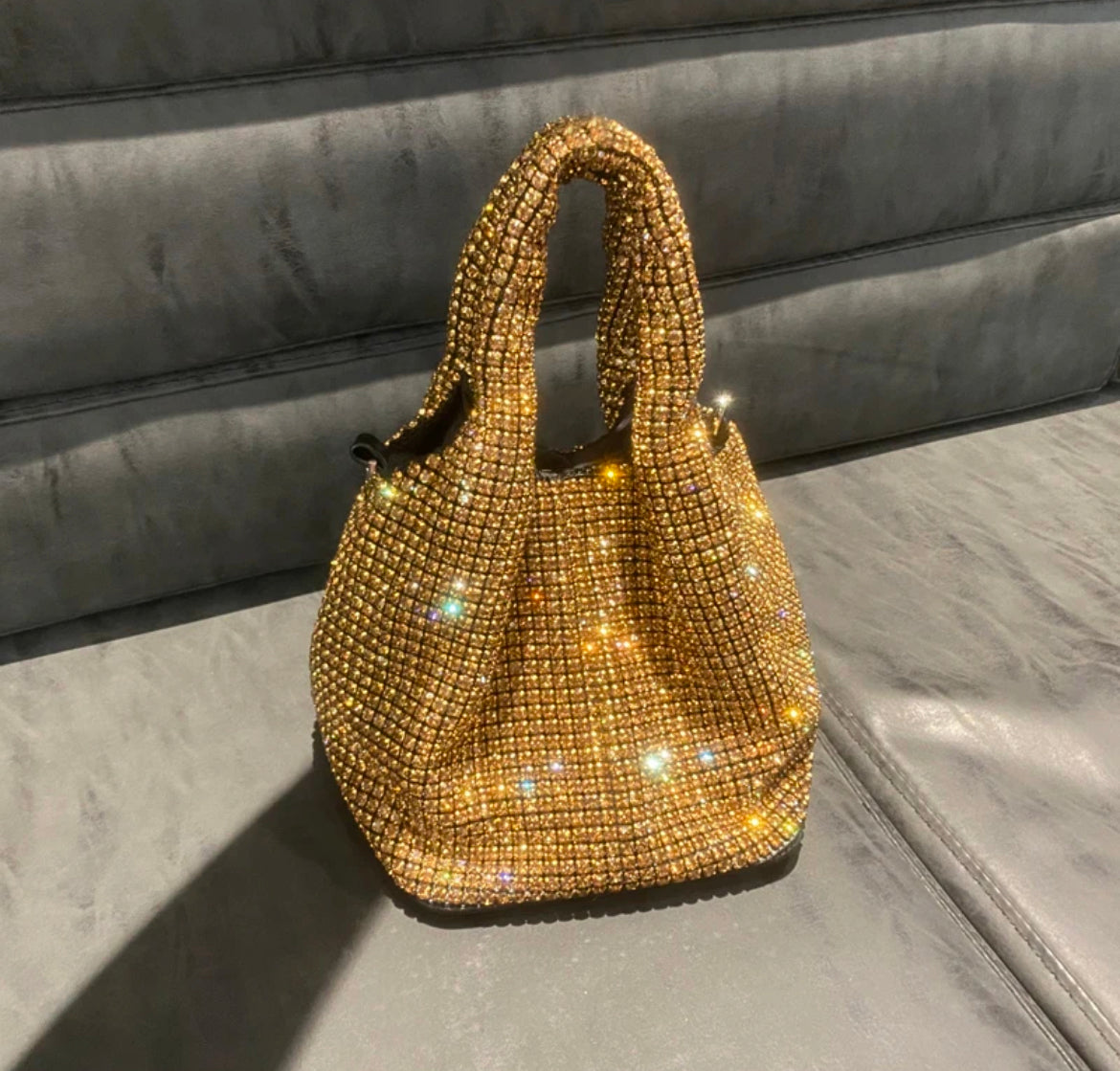 Mini Crystal Hobo Bag