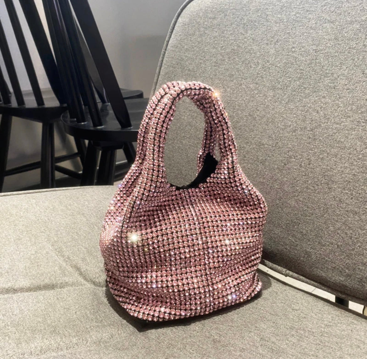 Mini Crystal Hobo Bag