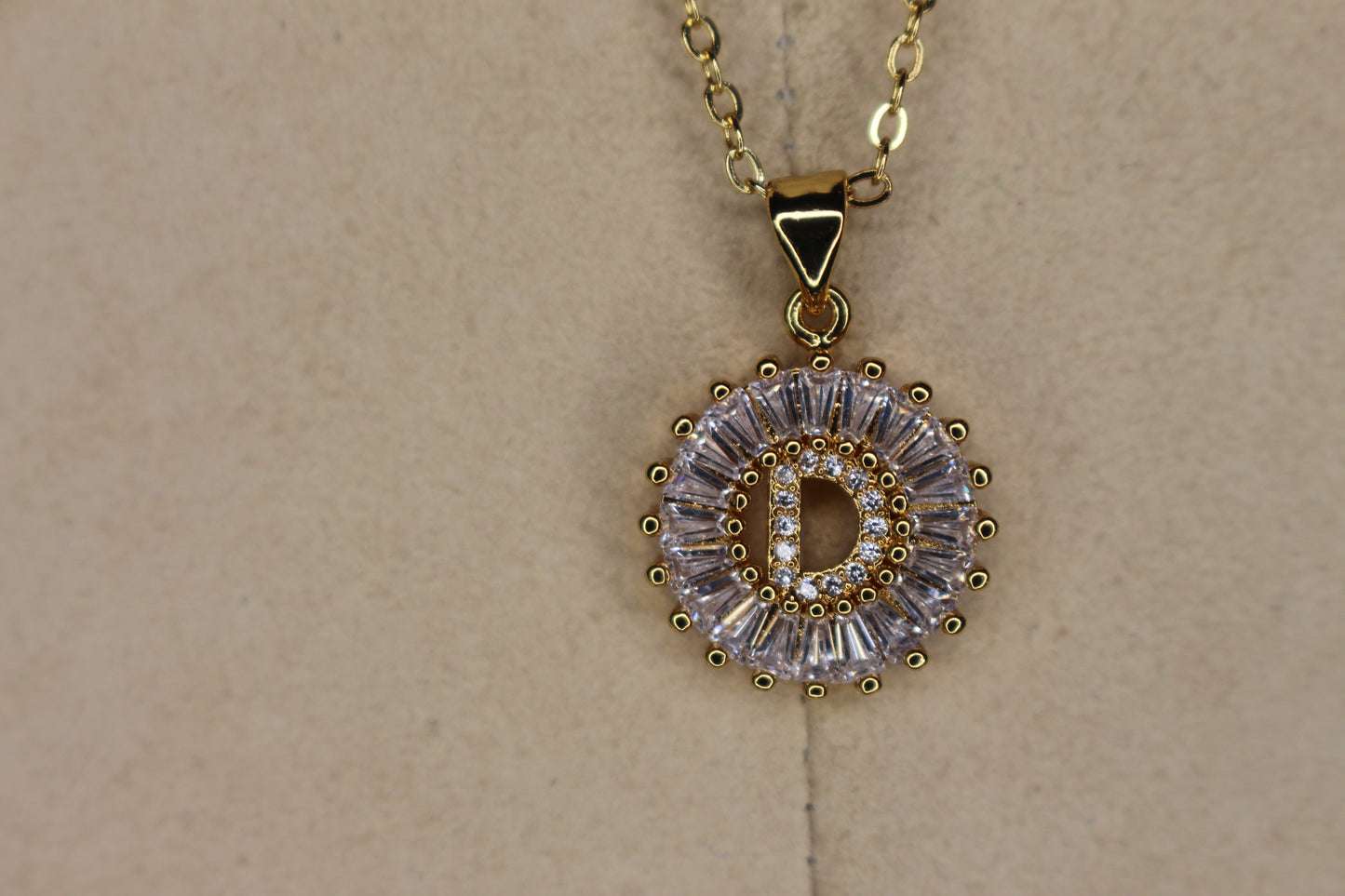 Baguette Initial Necklace