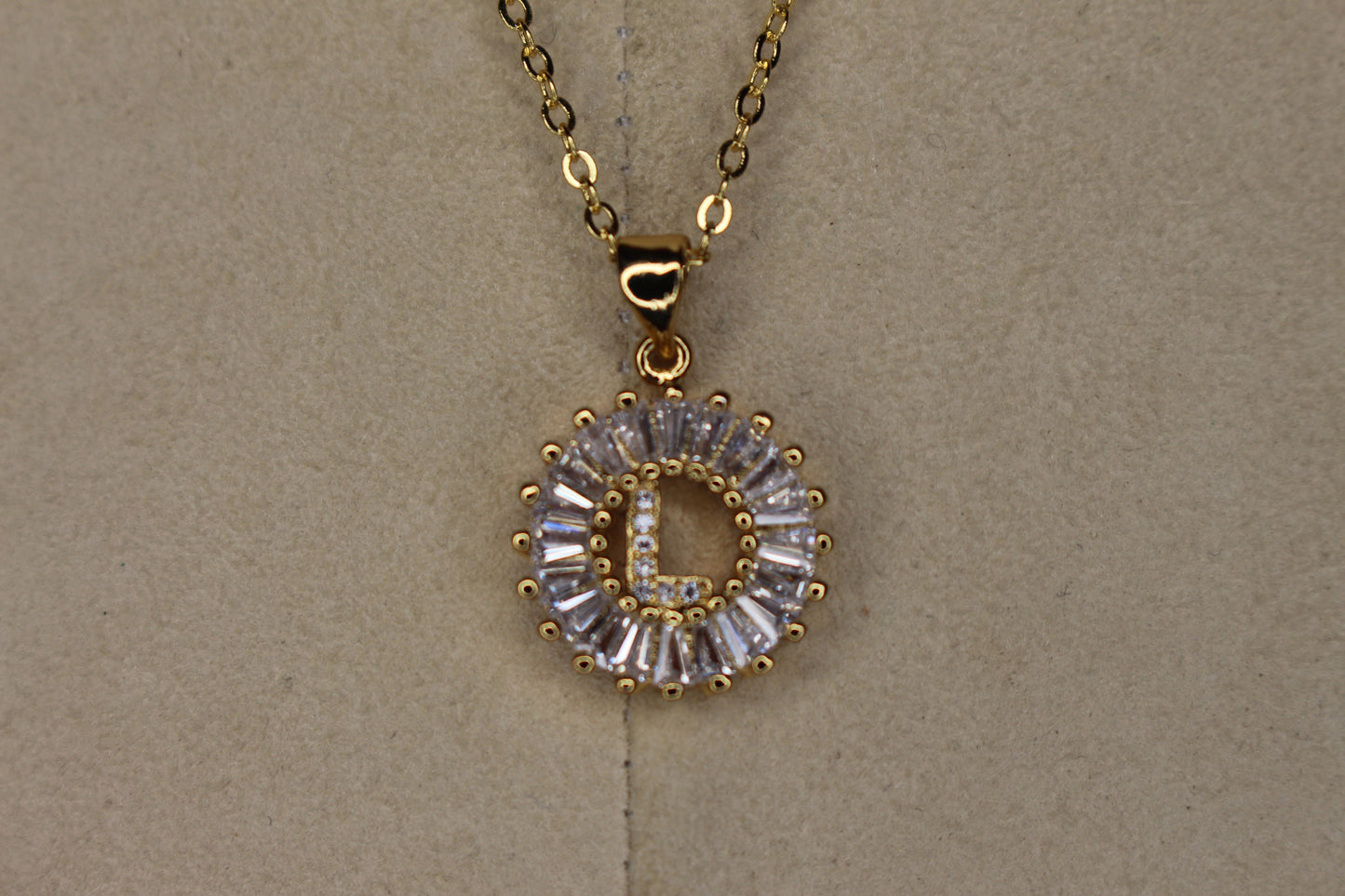 Baguette Initial Necklace