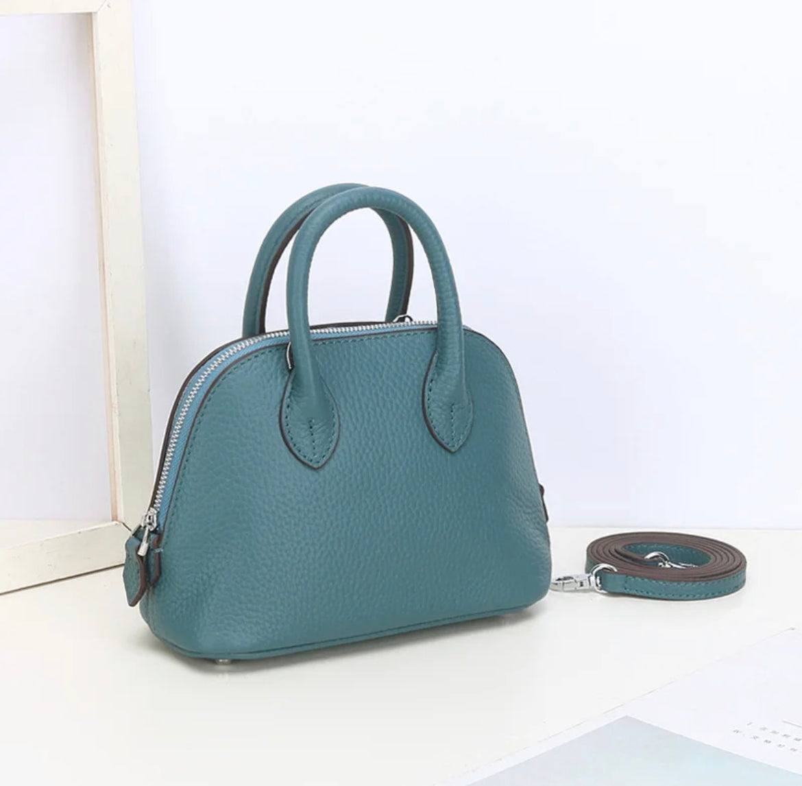 Mini Leather Bowler Bag