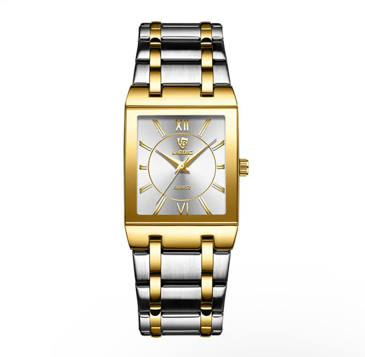 Square Face 2 Tone Stainless steel Watch