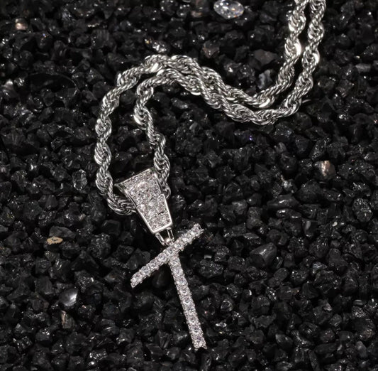 Mini Silver Written Initial