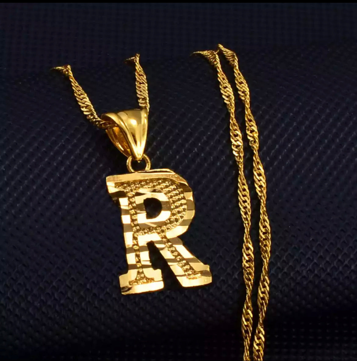 Retro Gold letter Necklace