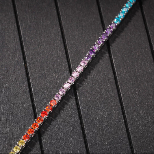 Rainbow Tennis Bracelet