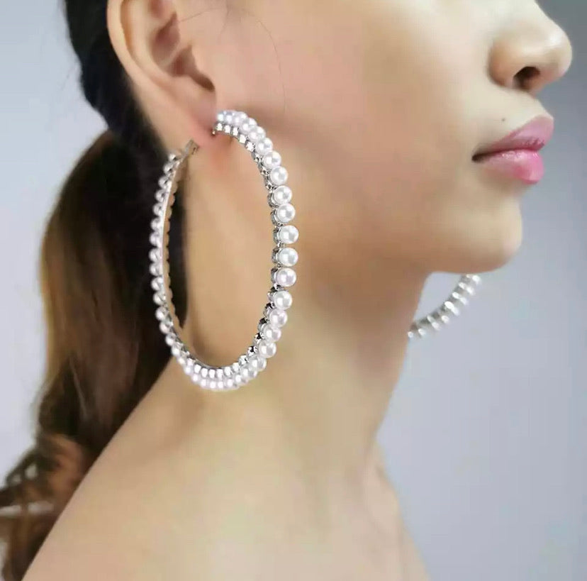 Jumbo large Stone Hoops