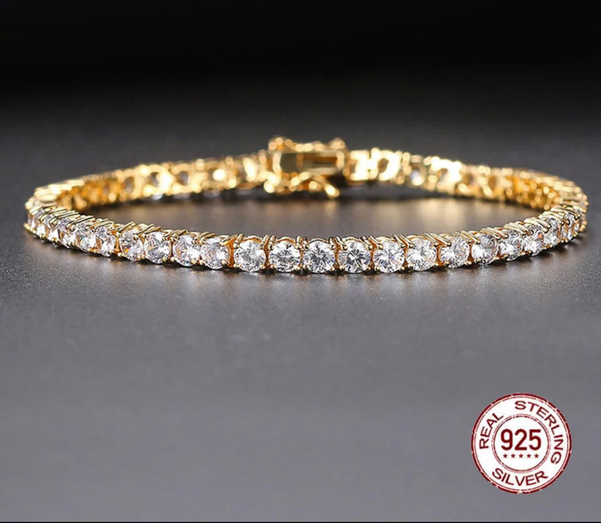 3mm 925 Sterling silver tennis bracelet