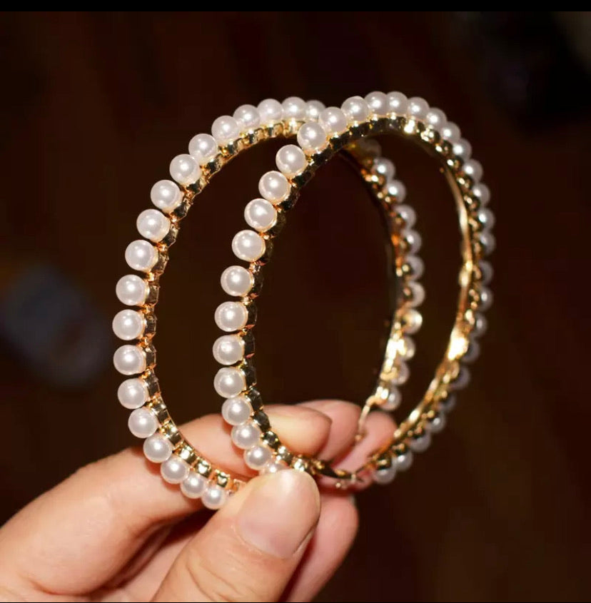 Jumbo large Stone Hoops