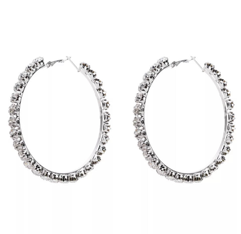 Jumbo large Stone Hoops