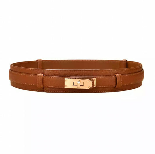 Leather Twist  Buckle Belt