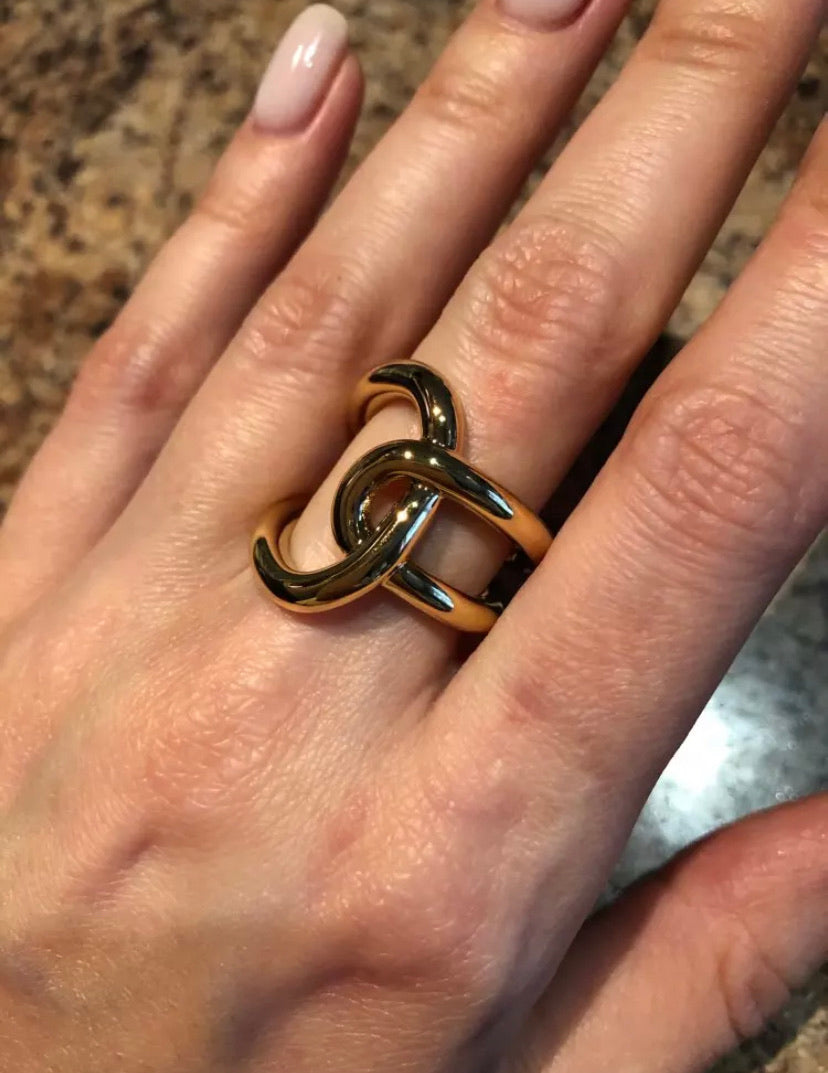 Golden Abstract Ring