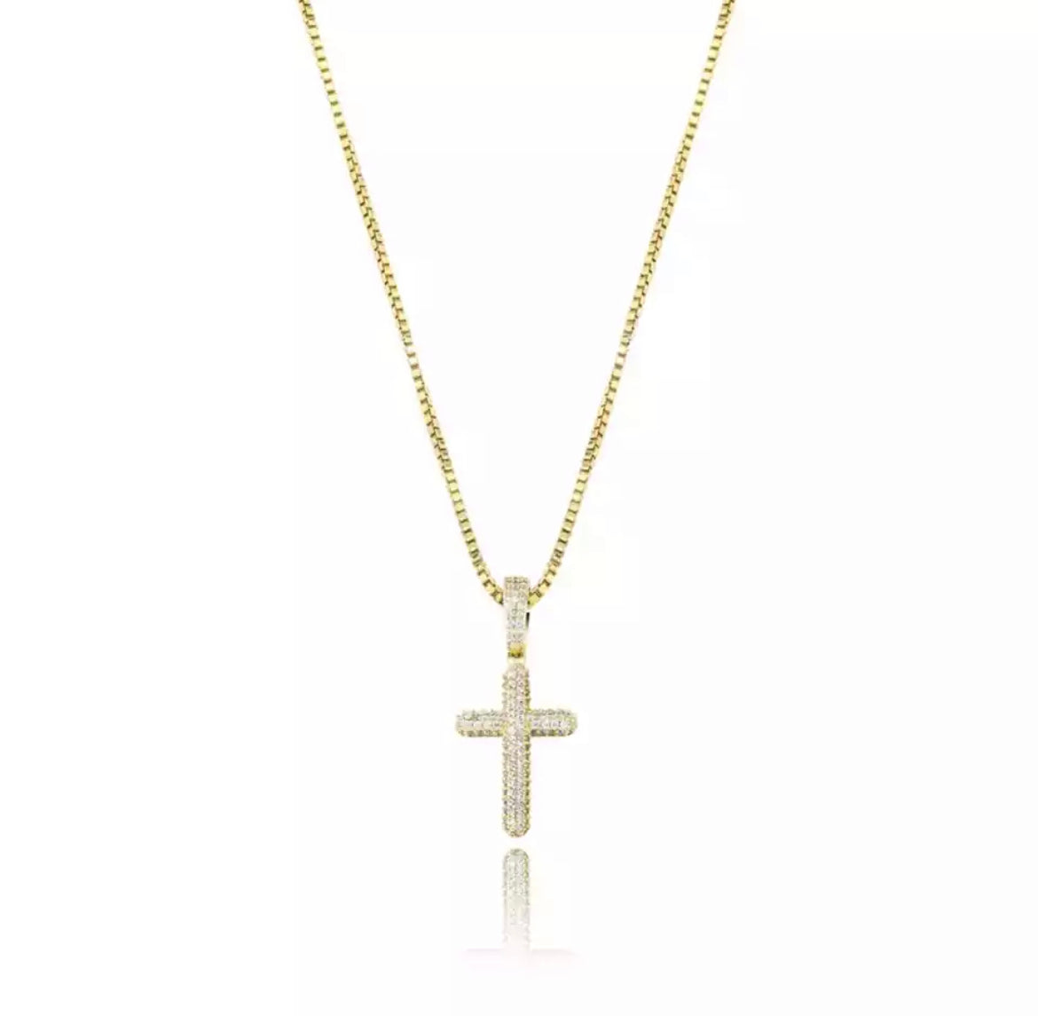 925 Silver Mini Pave Cross