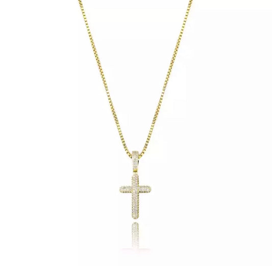 925 Silver Mini Pave Cross