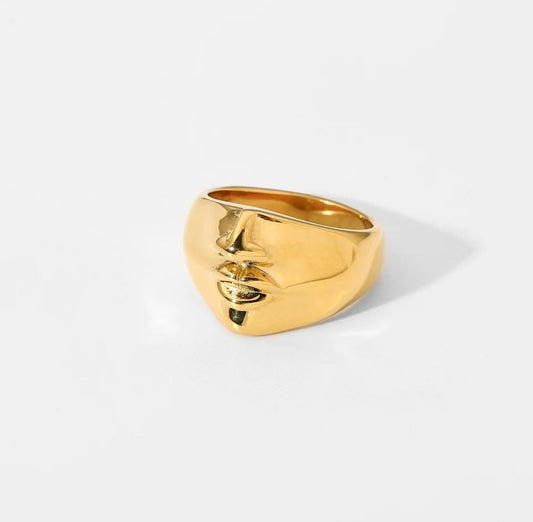 Gold Face Ring